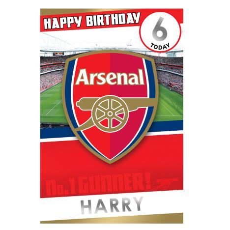 Personalisable Arsenal Birthday Card with Stickers £2.69